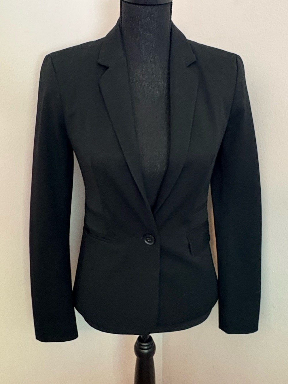 Express Black Single-Button Tailored Blazer
